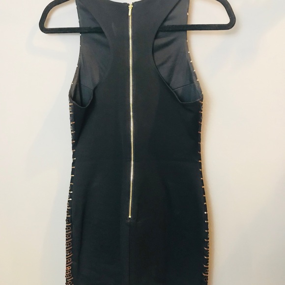 BeBe black dress with gold and back sequining - Picture 3 of 5